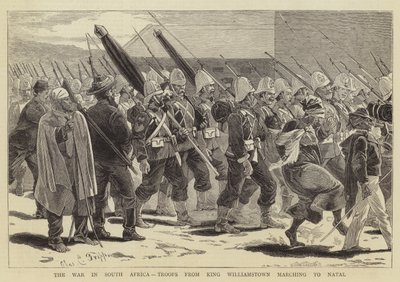 The War in South Africa, Troops from King Williamstown Marching to Natal by Charles Edwin Fripp